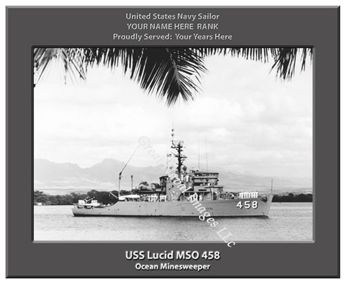 USS Lucid MSO 458 Personal Ship Canvas Print Photo US Navy 2