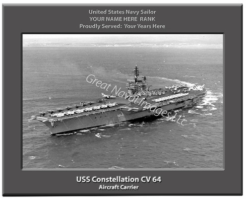 USS Constellation CV 64 Personalized Ship Canvas Print 5