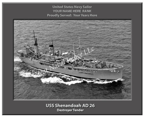USS Shenandoah AD 26 Personalized Ship Canvas Print 2