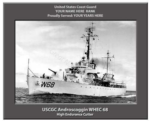 USCGC Androscoggin WHEC 68 Personalized Cutter Canvas Print