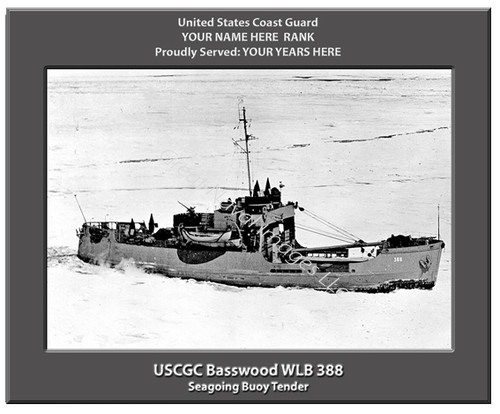 USCGC Basswood WLB 388 Personalized Cutter Canvas Print