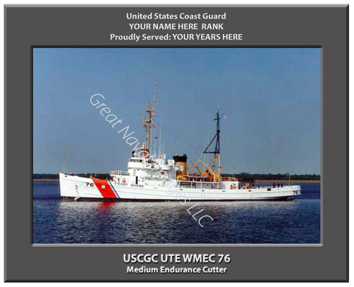 USCGC UTE WMEC 76 Personalized Cutter Canvas Print