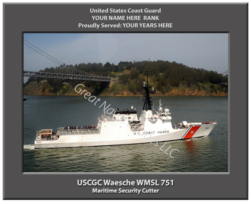 USCGC Waesche WMSL 751 Personalized Cutter Canvas Print