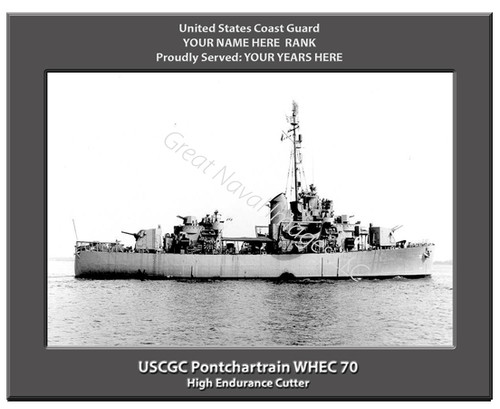 USCGC Pontchartrain WHEC 70 Personalized Cutter Canvas Print