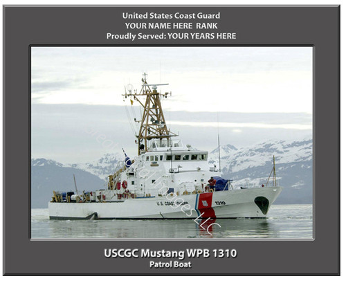 USCGC Mustang WPB 1310 Personalized Cutter Canvas Print