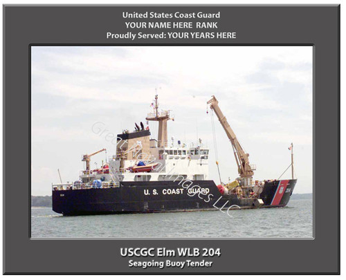 USCGC Elm WLB 204 Personalized Cutter Canvas Print
