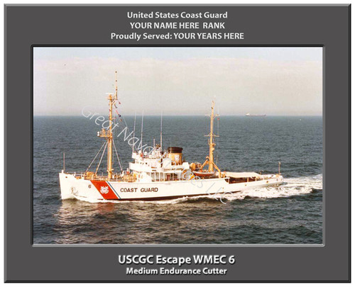 USCGC Escape WMEC 6 Personalized Cutter Canvas Print