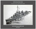 USS Isherwood DD 520 Personalized Ship Canvas Print 2