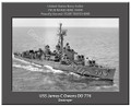 USS James C Owens DD 776 Personalized Ship Canvas Print 2