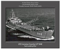 USS Jerome County LST 848 Personalized Ship Canvas Print 2