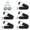 RetroBelt Universal 2-Point Lap Seat Belt Kit – Lift Latch (Aviation Style) – 5-Piece Fixed Front & Rear Set - RetroBelt