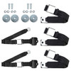 RetroBelt Universal 2-Point Lap Seat Belt Kit – Lift Latch (Aviation Style) – 2 Retractable Front, 3 Fixed Rear