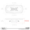 RetroSound 1962-1965 Mercedes Benz 190C 4 x 8" Dual Voice Coil Premium Dash Speaker - view 3