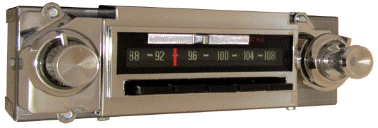 Repro 1963 Chevy AM/FM/Stereo Radio with bluetooth - Antique Automobile Radio