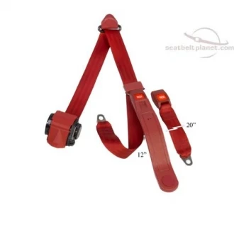 Seatbelt Planet 3pt Retract Push Button Lap & Shoulder Seat Belt - Seatbelt Planet