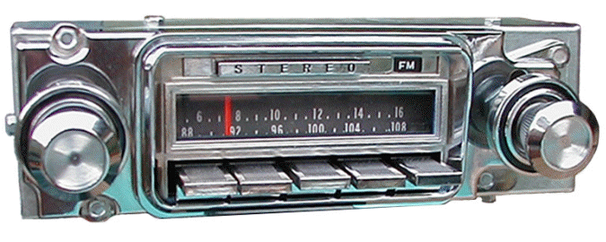 Repro 1966 Pontiac GTO AM/FM/Stereo Radio with bluetooth 1