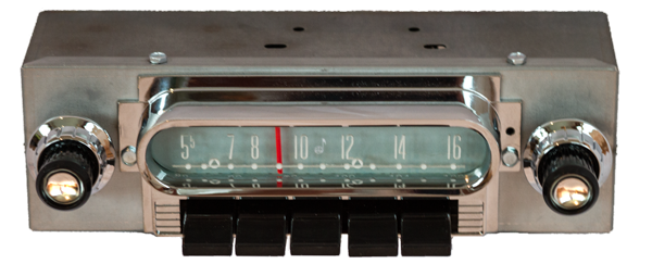 Repro 1960-61 Ford Galaxie, Fairlane & Custom AM FM Stereo with bluetooth - Antique Automobile Radio