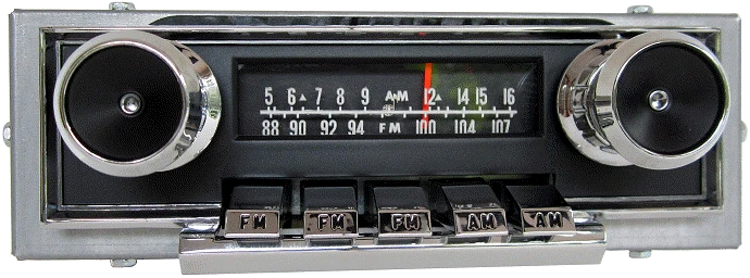1963 Ford Galaxie AM/FM/Stereo Radio with bluetooth - Antique Automobile Radio