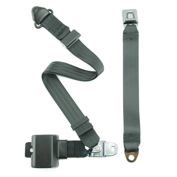 1971-1973 AMC Javelin, Driver & Passenger, Bucket Seat Belt Kit, Type 2A Retractable Lap & Shoulder Seat Belt Kit - Seatbelt Planet