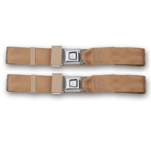 1958-1971 Austin Healey Sprite, Driver & Passenger Seat Belt Kit 3 Point Retractable Lap & Shoulder Seat Belt Kit with End Release Buckle - Seatbelt Planet