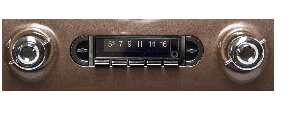 Custom AutoSound 1955-59 Chevy Truck USA-740 In Dash AM/FM - Custom AutoSound