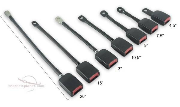Seatbelt Planet 2Pt Retractable End Release Cable or Bracket Buckle