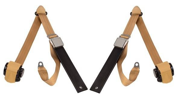 1955-1979 Volkswagen VW Bus, Driver & Passenger Seat Belt Kit