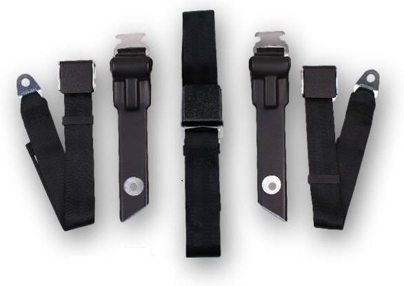 1969-1970 Valiant VF Driver, Passenger & Center Seat Belt Kit - Seatbelt Planet