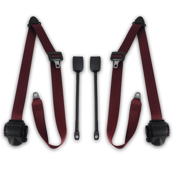 1972-1979 Datsun 620 Pickup, Driver & Passenger, Bench Seat Belt Kit - Seatbelt Planet