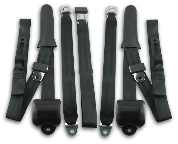 1971-1974 Dodge Challenger Driver, Passenger & Center Seat Belt Conversion Kit - Seatbelt Planet