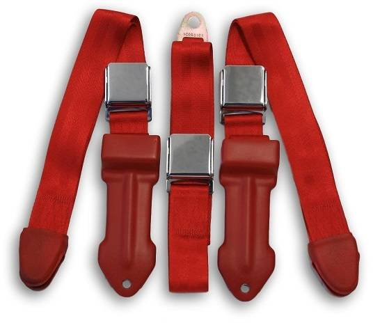1964-1967 Plymouth Barracuda Driver, Passenger & Center Seat Belt Kit - Seatbelt Planet