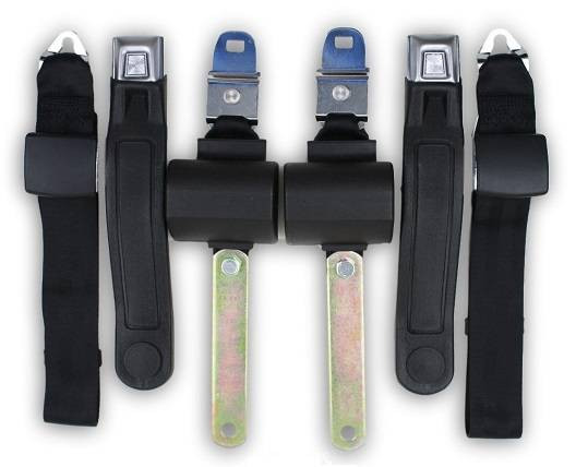 1971-1974 Plymouth Duster Driver & Passenger Seat Belt Kit - Seatbelt Planet