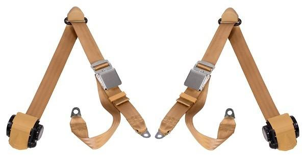 1966-1971 Mercedes-Benz W113 SL, Driver & Passenger Seat Belt Kit - Seatbelt Planet