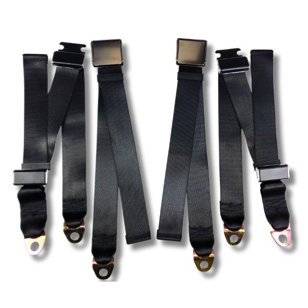 1966-1971 Mercedes-Benz 250 SC, Driver & Passenger Seat Belt Kit - Seatbelt Planet