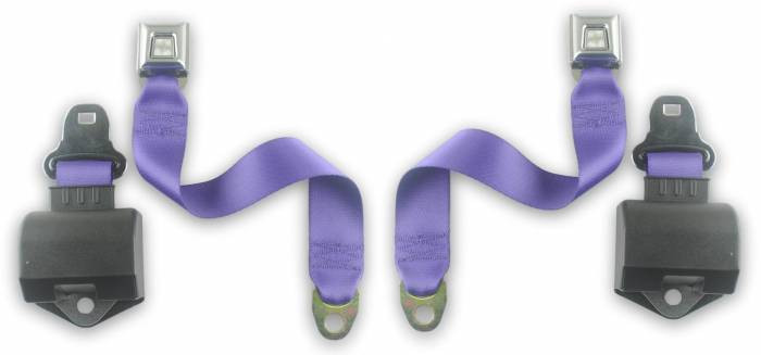 1968-1973 Mercury Cougar, Convertible, Driver & Passenger Seat Belt Kit - Seatbelt Planet