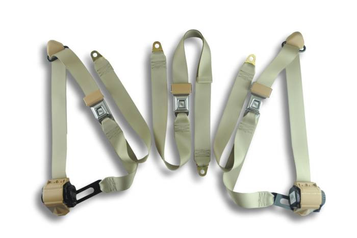 1947-1966 Chevrolet Pickup, Standard Cab, Driver, Passenger, and Center Bench Seat Belt Kit