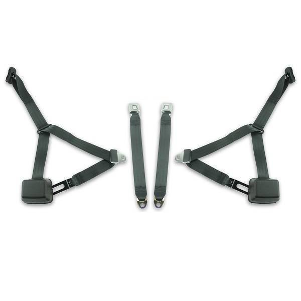 1967-1973 Chevrolet Nova Driver & Passenger Seat Belt Kit All Metal Buckle - Seatbelt Planet