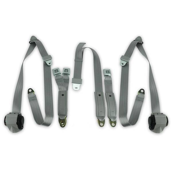 1988-1991 Chevrolet Suburban, 2nd Row Driver, Passenger & Center Seat Belt Kit - Seatbelt Planet