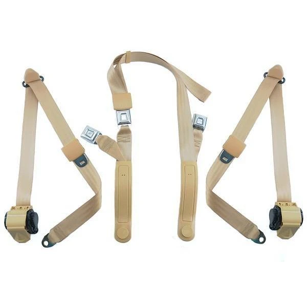1968-1972 GMC Pickup, Standard Cab, Driver, Passenger & Center, Bench Seat Belt Kit - with Gas Tank - Seatbelt Planet