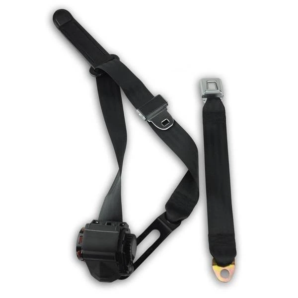 1971-1976 Ford Gran Torino, Driver or Passenger, Retractable Lap & Shoulder Conversion Seat Belt Kit - Seatbelt Planet
