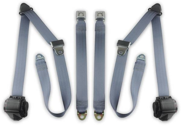 1987-1991 Ford F-Series, Standard Cab, Driver & Passenger, Bench Seat Belt Kit - Seatbelt Planet