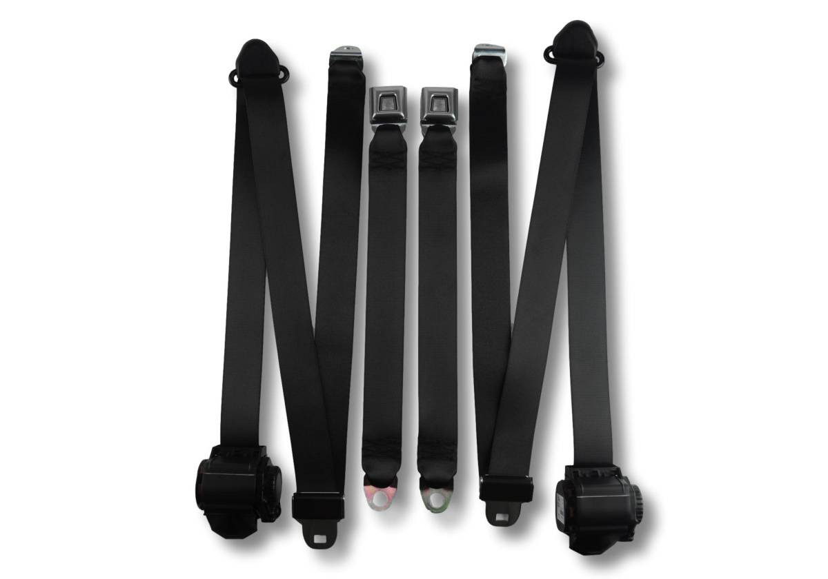 1987-1991 Ford Bronco Front Bench Seat Belt Kit - Seatbelt Planet