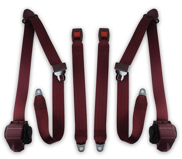 1978-1993 Dodge D150, Standard Cab, Driver & Passenger, Bench Seat Belt Kit - Seatbelt Planet