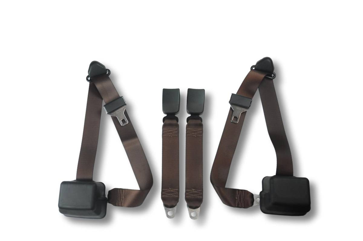 1988 Toyota Land Cruiser FJ62 Rear Driver & Passenger Seat Belt Kit with End Release Buckles - Seatbelt Planet