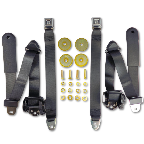 1975-1977 Lincoln Continental Sedan, Driver & Passenger, Bench Seat Belt Kit - Seatbelt Planet