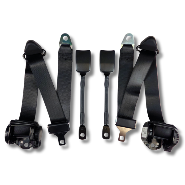 1997-2000 Dodge Dakota, Extended Cab, Driver, Passenger & Center, Bench Seat Belt Kit - Seatbelt Planet