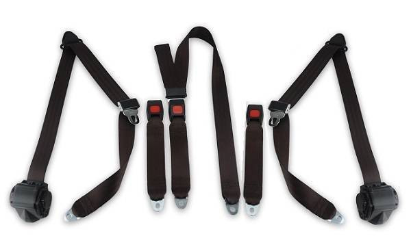 1981-Early 1984 Toyota Land Cruiser FJ60 Rear Driver, Passenger & Center Seat Belt Kit - Seatbelt Planet