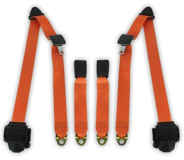 1997-2006 Jeep Wrangler TJ and LJ, Rear Driver & Passenger Seat Belt Kit - Seatbelt Planet
