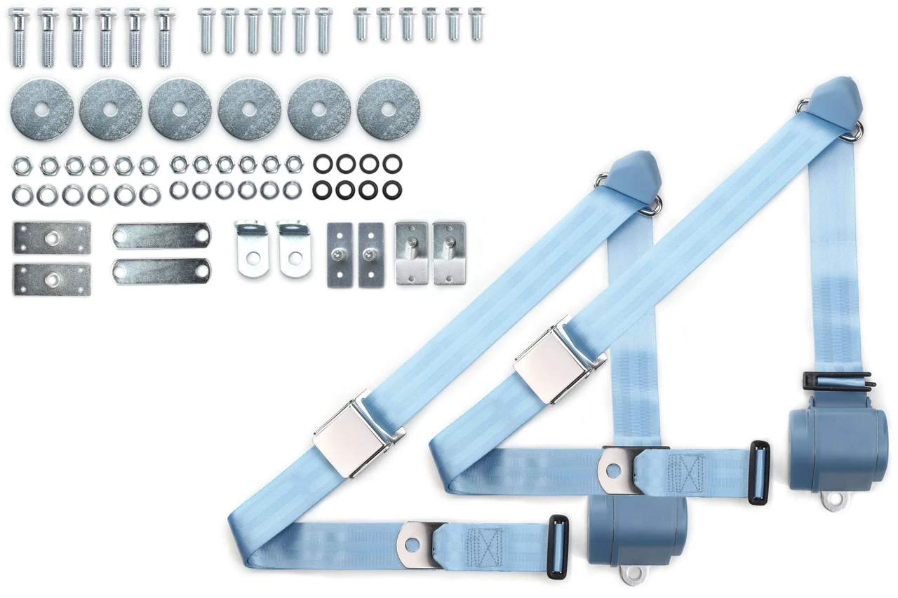 RetroBelt 1965-1973 Ford Mustang Shoulder Belt System with Aviation Style Buckles - RetroBelt view 3