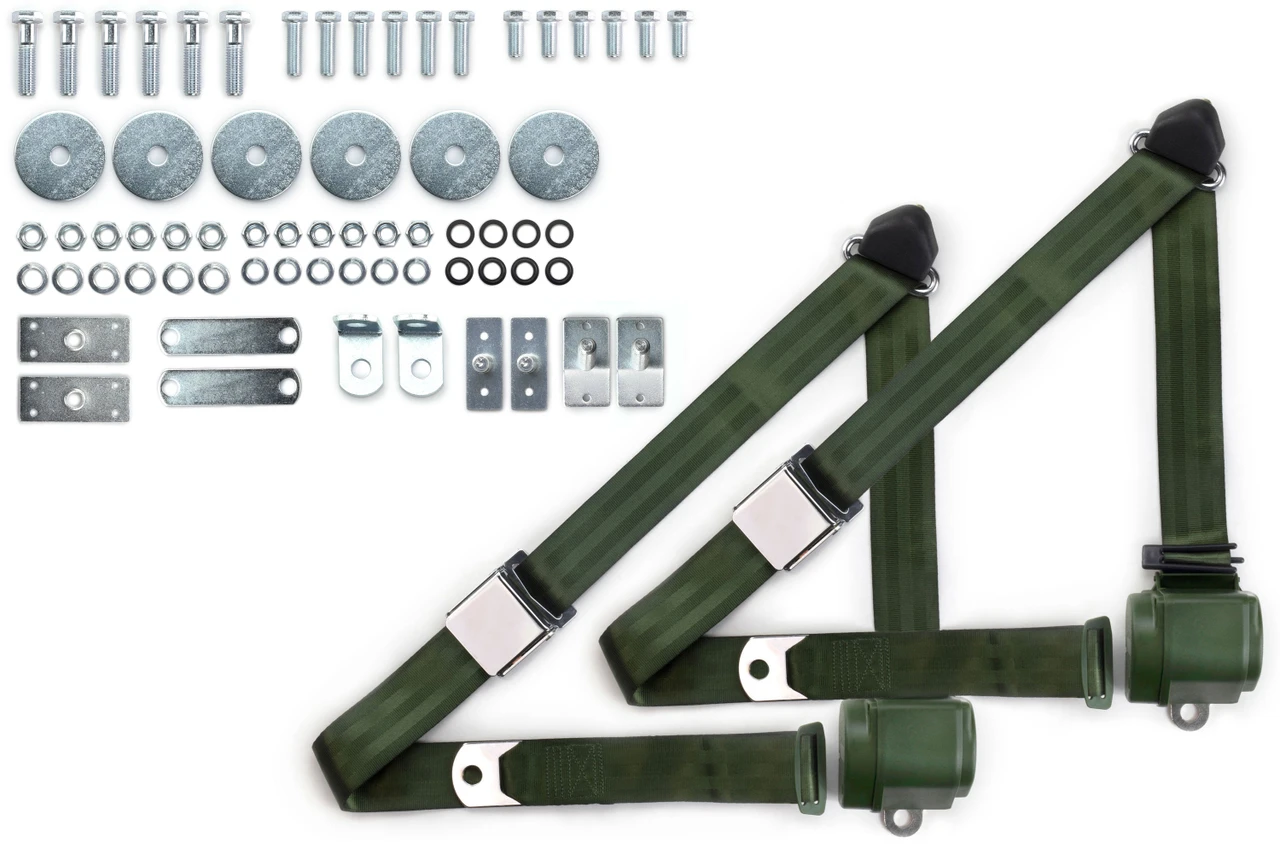 RetroBelt 1965-1973 Ford Mustang Shoulder Belt System with Aviation Style Buckles - RetroBelt view 4